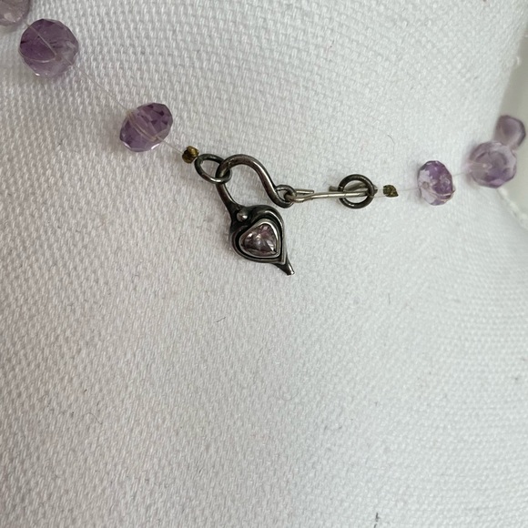 Amethyst and 925 Necklace + Earring - Picture 5 of 5